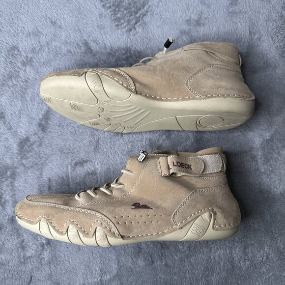 LDECK Shoes Womens Size 7.5 High Top Barefoot Walking Sneakers‎ Orthopedic Suede - Picture 5 of 14